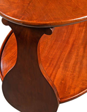 A CONTINENTAL MAHOGANY OVAL TWO-TIER ETAGERE - photo 4