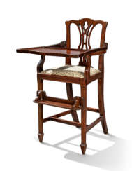 A VICTORIAN MAHOGANY CHILD'S HIGH CHAIR