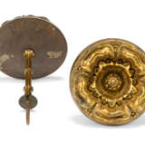 THREE PAIRS OF LACQUERED-BRASS CURTAIN TIE-BACKS - photo 3