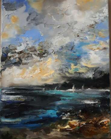 Painting “Sea”, Canvas, Oil paint, Expressionist, Landscape painting, 2020 - photo 1
