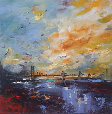 Painting “Morning”, Canvas, Oil paint, Expressionist, Landscape painting, 2020 - photo 1