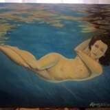 Gemälde „Das Mädchen im Wasser ist die Schönheit von Seele und Körper“, Leinwand, Ölfarbe, Zeitgenössische Kunst, 2019 - Foto 1