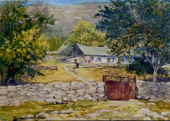 Painting “It's almost autumn. Stroenets. August 2020”, Canvas, Oil paint, Impressionist, Landscape painting, 2020 - photo 1