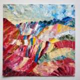 Painting “Chinese mountains”, Cardboard, Oil paint, Expressionist, Landscape painting, 2014 - photo 1
