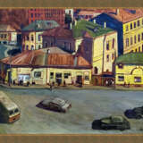 Gemälde „Taganskaya Platz“, Leinwand, Ölfarbe, Impressionismus, Landschaftsmalerei, 2020 - Foto 1