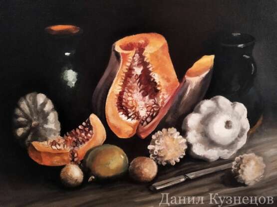 Design Painting “Oil painting Autumn Art”, Canvas on the subframe, Oil paint, Contemporary art, Still life, 2020 - photo 1