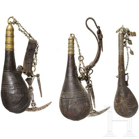 Drei Pulverflaschen, Afghanistan, 19. Jahrhundert - Foto 3