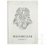 Katalog der Weinmüller/Neumeister-Auktion 1974 "Freiwillige Versteigerung aus dem ehemaligen Besitz von Hermann Göring" - Foto 1