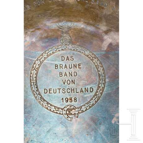 Reichsminister Dr. Wilhelm Ohnesorge - Silberteller "Das Braune Band von Deutschland 1938" - Foto 2