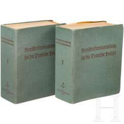 "Vorschriftensammlung für die Deutsche Polizei", Ausgabe Preußen, Band 1 und 2, ca. 1940