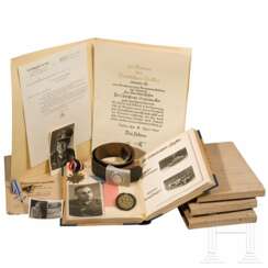 Sammlung Fotoalben, Auszeichnungen, Dokumente und Ausrüstung