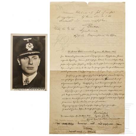 Beurteilungsbogen für den Marineintendanturrat Hiedewohl mit Einträgen 1925 - 1929 - Foto 1