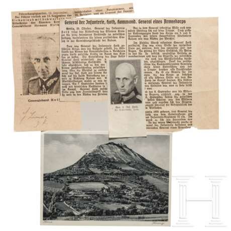 General Hermann Hoth - Brief und Postkarte an seinen Weltkriegskameraden Paul Linde - фото 2