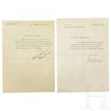 Walter Oesau und Dietrich Adolf Hrabak - signierte Briefe 1941 bzw. 1942 - фото 1