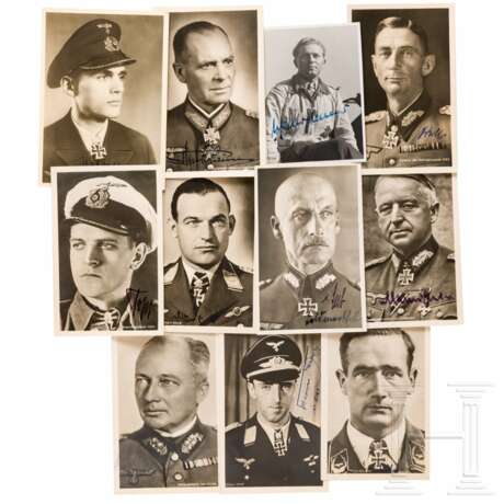 Elf Fotos bzw. Ansichtskarten mit Autografen von Trägern des Ritterkreuzes zum Eisernen Kreuz - фото 1