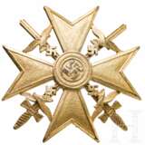 Spanienkreuz in Gold mit Schwertern, dazu Verleihungsurkunden - Foto 3