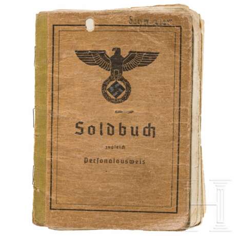 Panzerschütze Karl Schmaler - Soldbuch mit eingetragenem Panzerkampfabzeichen II. Stufe für 25 Einsatztage - Foto 2