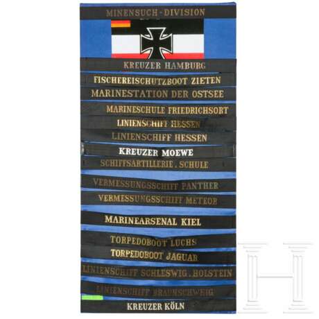 17 Mützenbänder, überwiegend von der deutschen Reichsmarine - Foto 1