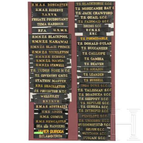 Ca. 80 Mützenbänder verschiedener Kriegs- oder Handelsmarinen der Welt - Foto 3