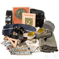 Große Gruppe Ausrüstungs- und persönliche Gegenstände von dt. Soldaten aus dem 2. Weltkrieg