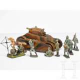 Großer Märklin-Tank und Elastolin-Soldaten mit Hitlerfigur - Foto 2