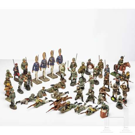 Ca. 250 Soldaten-Massefiguren, Elastolin - Foto 2