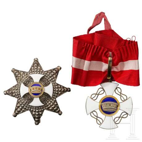Orden der Krone Italiens - Bruststern und Kreuz des Großoffiziers, um 1940 - фото 3
