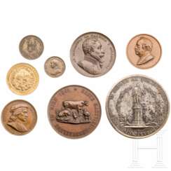 Huit médailles, Italie / Autriche, XIXe siècle