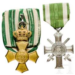 Albrechtskreuz mit Schwertern und Ehrenkreuz mit Krone