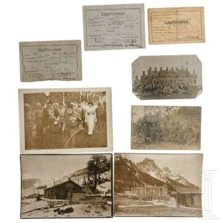 Österreich - Gruppe Fotos und Urkunden Alpenfront 1914-18 - photo 1
