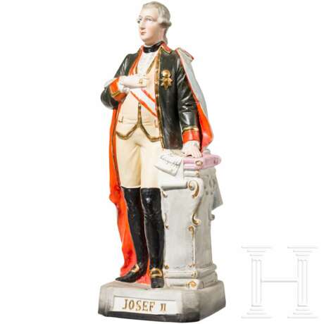 Kaiser Joseph II. - farbig gefasste Keramikfigur - photo 1