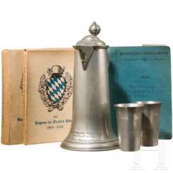 Bayerische Offiziersvereinigungen - Zinngeschenk, Dokumente, Buch, 1. Hälfte 20. Jahrhundert