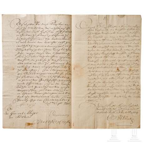 Schreiben von König Friedrich I. an Generalmajor von Börstel, Preußen, datiert 5.9.1705 - фото 1