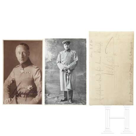 Drei Autographen - Kaiser Wilhelm, Kronprinz Wilhelm und Hauptmann von Köpenick - фото 1