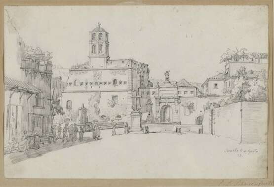 Deutsch (?) - Sorrent - Piazza del Castello (Piazza Tasso) , um 1833 - photo 1