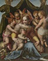 Andrea del Sarto (Andrea d'Agnolo [di Francesco]), Nachfolge - Maria mit dem Kind, dem Johannesknaben und drei Engeln 
