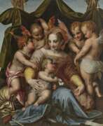 Андреа дель Сарто. Andrea del Sarto (Andrea d'Agnolo [di Francesco]), Nachfolge - Maria mit dem Kind, dem Johannesknaben und drei Engeln 