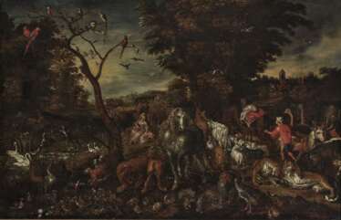Jan Brueghel d. Ä., nach - Der Einzug der Tiere in die Arche Noah 