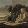 Gottfried (Goffredo) Wals - Landschaft mit Ruine und Figurenstaffage - Prix ​​des enchères