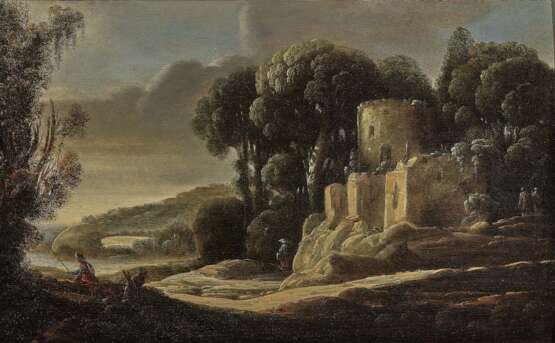 Gottfried (Goffredo) Wals - Landschaft mit Ruine und Figurenstaffage - фото 1