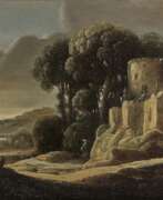 Готфрид Вальс. Gottfried (Goffredo) Wals - Landschaft mit Ruine und Figurenstaffage 