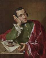 Peter Jacob Horemans, zugeschrieben - Bildnis eines Herrn mit Kaffeetasse
