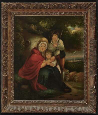 England - Mutter mit zwei Kindern , 1. Hälfte 19. Jahrhundert - Foto 2
