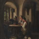 Süddeutsch - Kartenspieler in der Gaststube , 19. Jahrhundert - фото 1