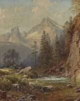 Adalbert Waagen - Gebirgslandschaft mit Blick auf den Watzmann
