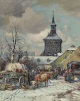 Karl Stuhlmüller - Winterlicher Viehmarkt