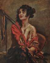 Leopold Schmutzler - Junge Frau mit schwarzen Locken 