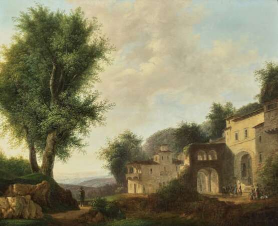 X. Laurent - Südliche Dorflandschaft im Nachmittagslicht , um 1846 - фото 1