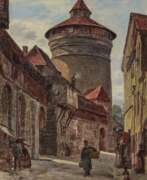 August Fischer. August Fischer - Die Burg in Nürnberg mit dem Sinwellturm 
