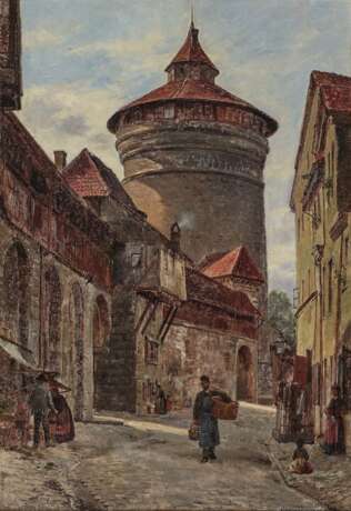 August Fischer - Die Burg in Nürnberg mit dem Sinwellturm - фото 1